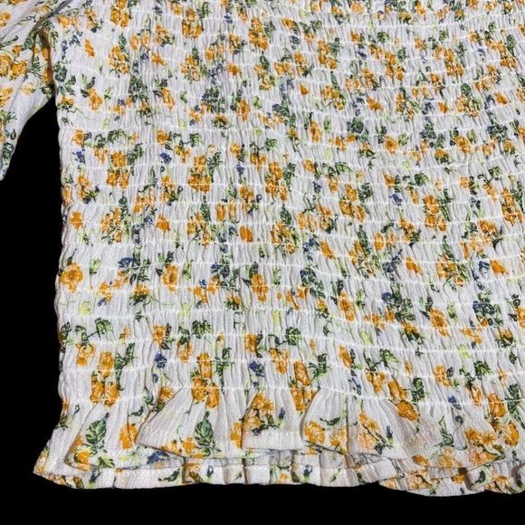 NWT Chelsea & Violet Floral Smocked Top L - Picture 6 of 10